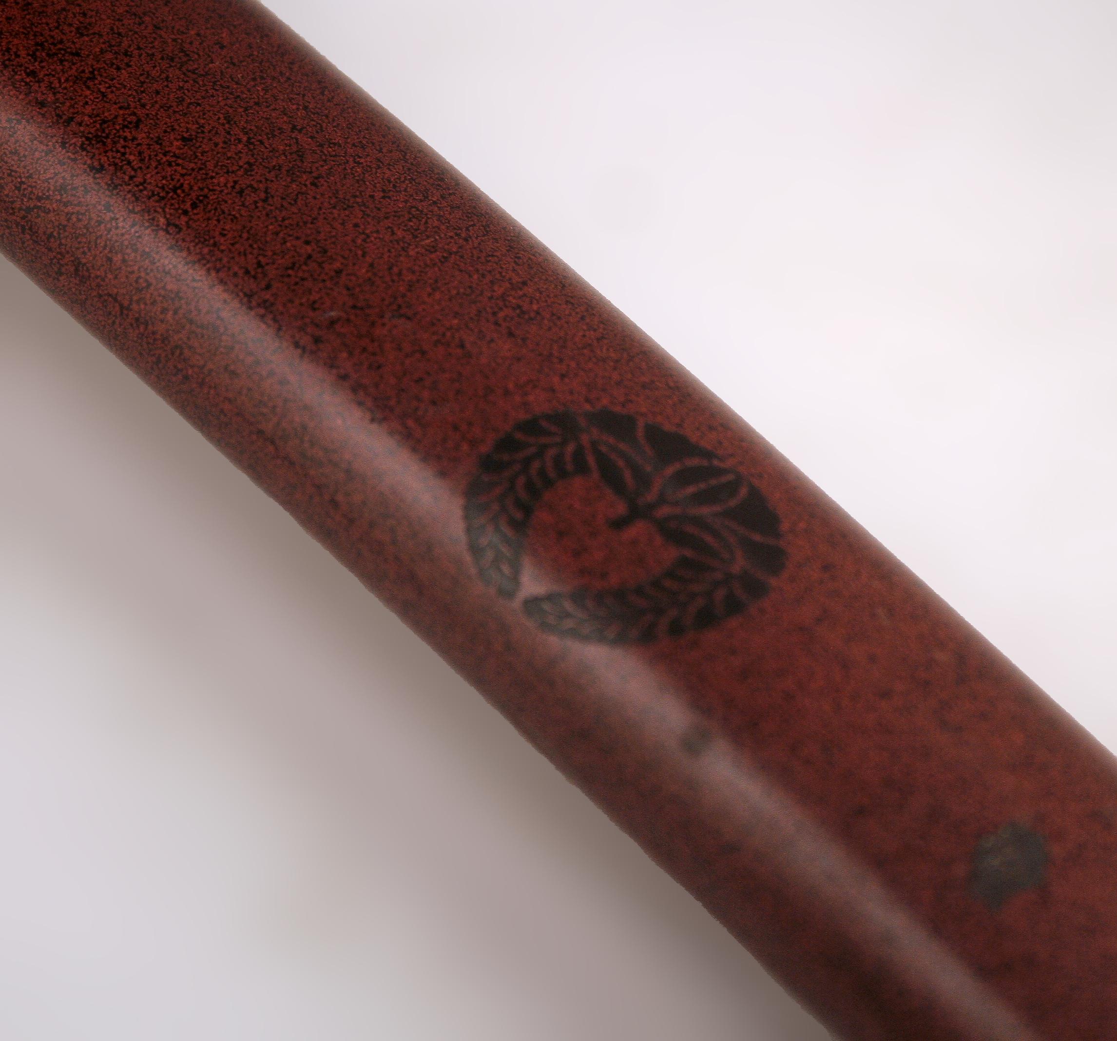 19th Century Edo-/Meiji Period Samurai Wakizashi Short Sword and Scabbard In Fair Condition In North Miami, FL