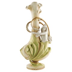 19th Century Eduard Stellmacher for Amphora "Lily of the Valley" Maiden Vase