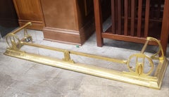 19th Century Edwardian Brass Fire Fender