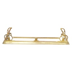 19th Century Edwardian Brass Fire Fender