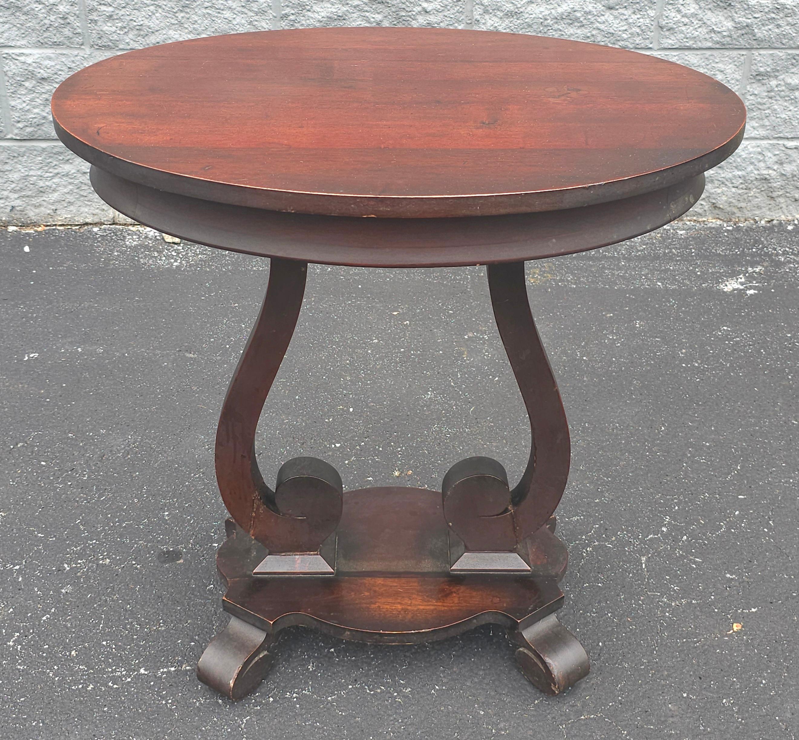 19th Century Edwardian Mahogany Oval Side Table For Sale 1