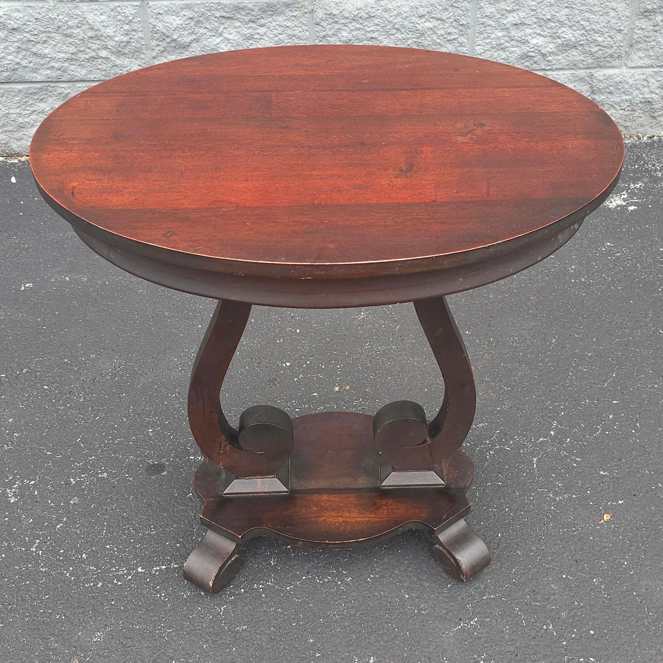 19th Century Edwardian Mahogany Oval Side Table For Sale 2