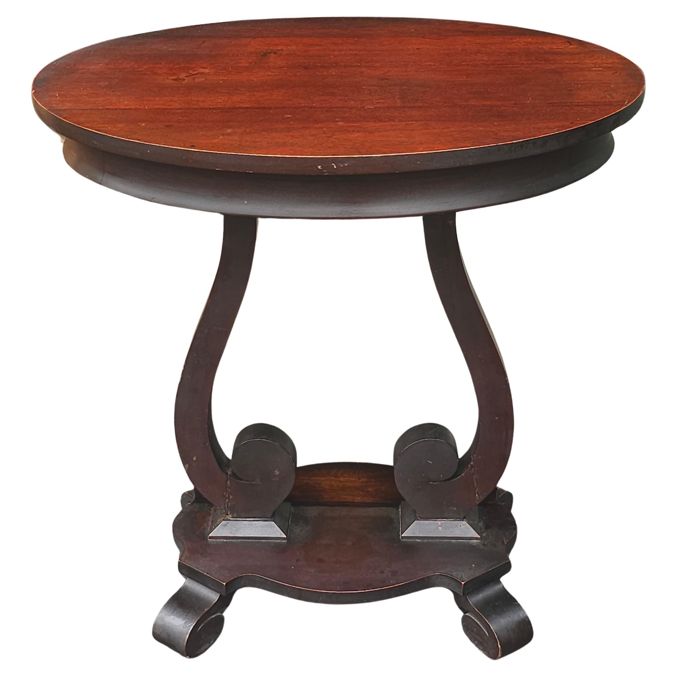 Table d'appoint ovale en acajou, 19e siècle, édouardienne