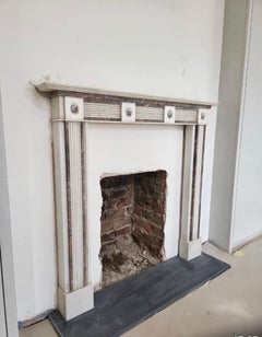 19th Century Edwardian Statutory Marble Mantel Piece