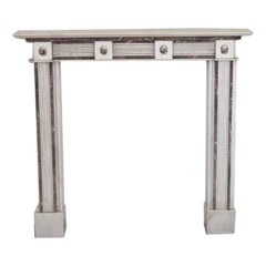 19th Century Edwardian Statutory Marble Mantel Piece