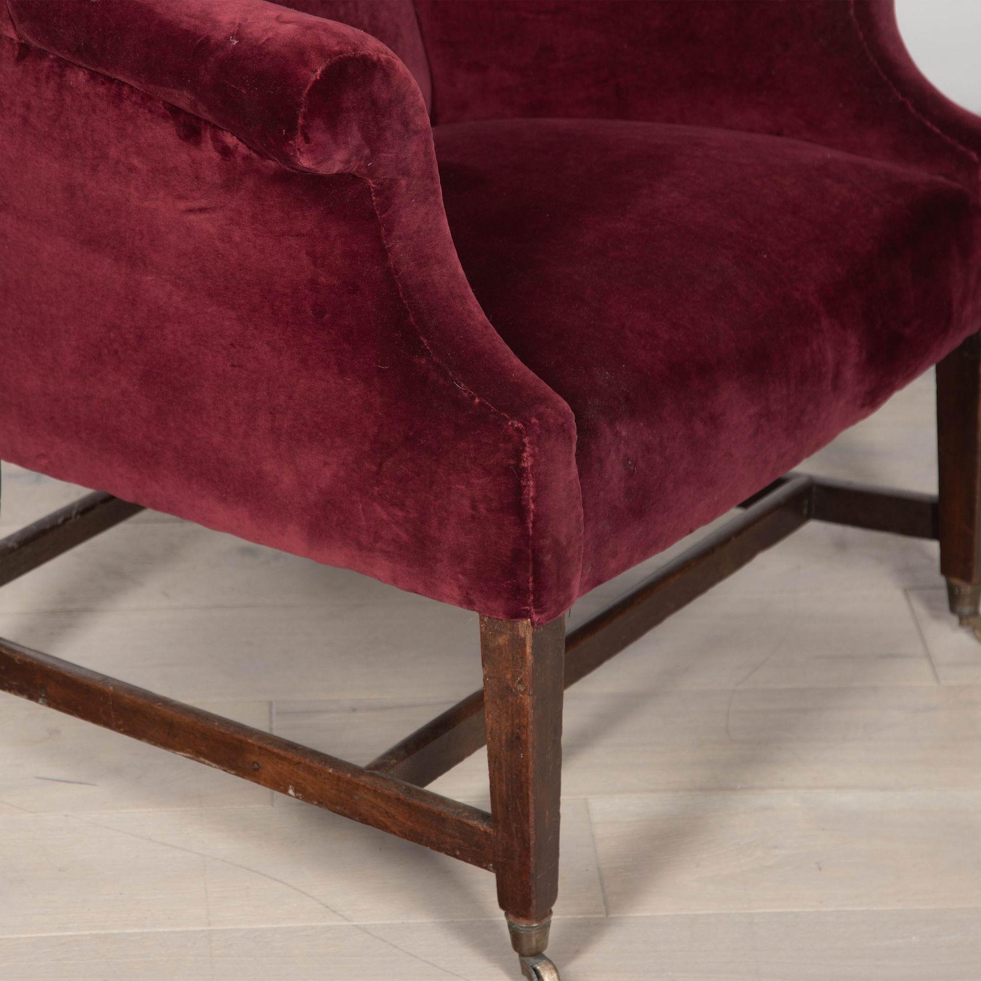 Velours Chaise à dossier Edwardienne du 19ème siècle en vente