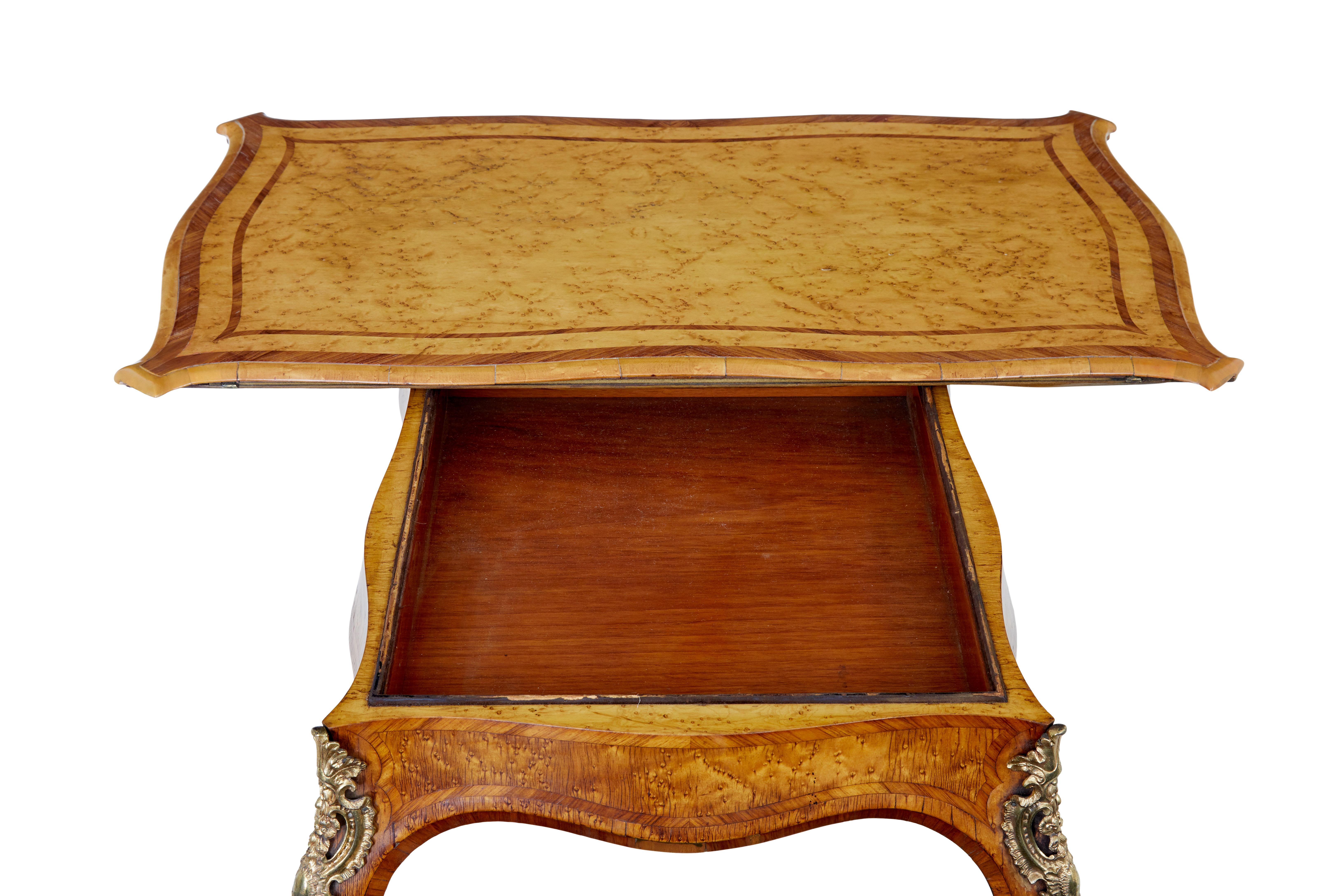 English 19th Century Edwards and Roberts Bird’S-Eye Maple Card Table For Sale
