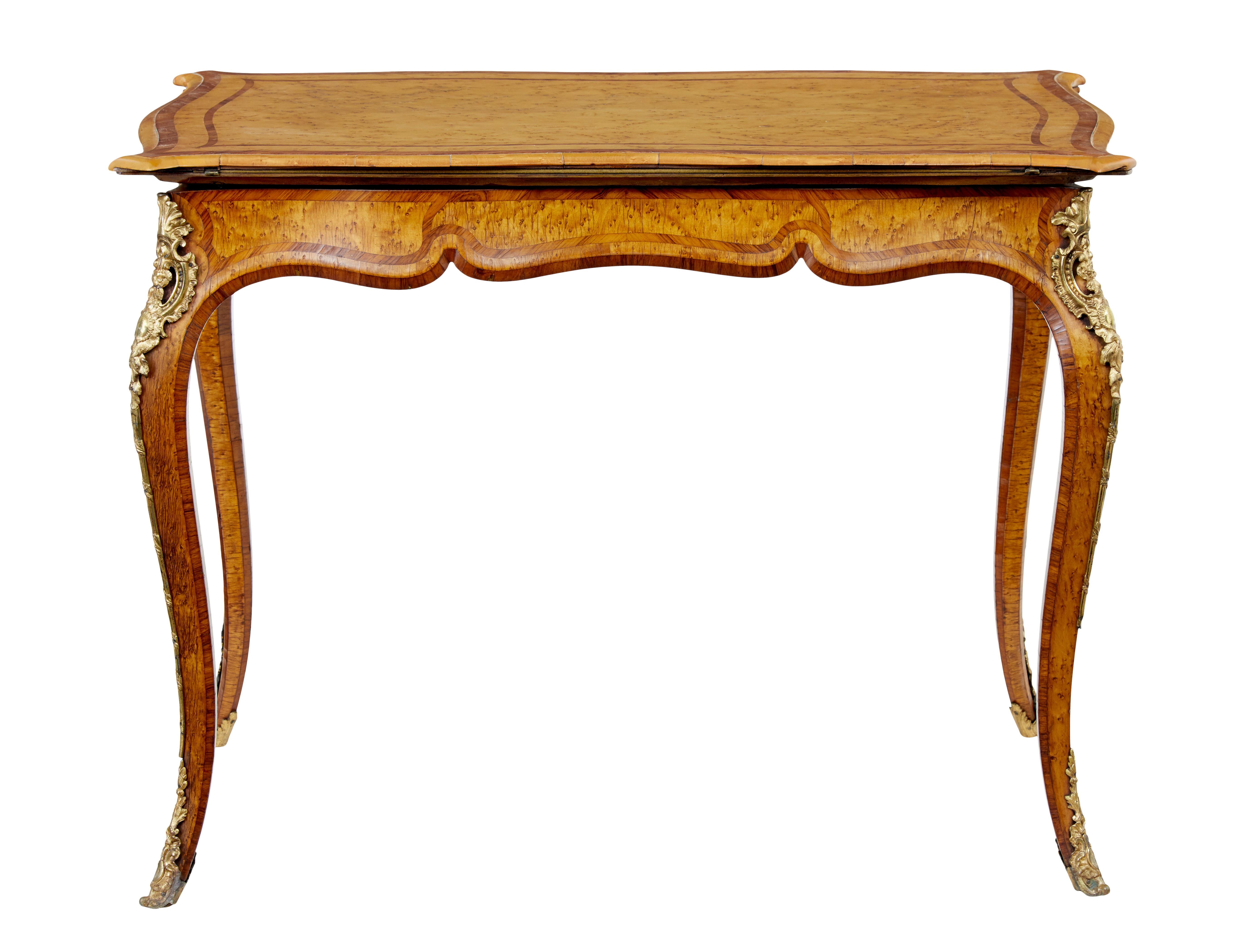 19th Century Edwards and Roberts Bird’S-Eye Maple Card Table For Sale 2