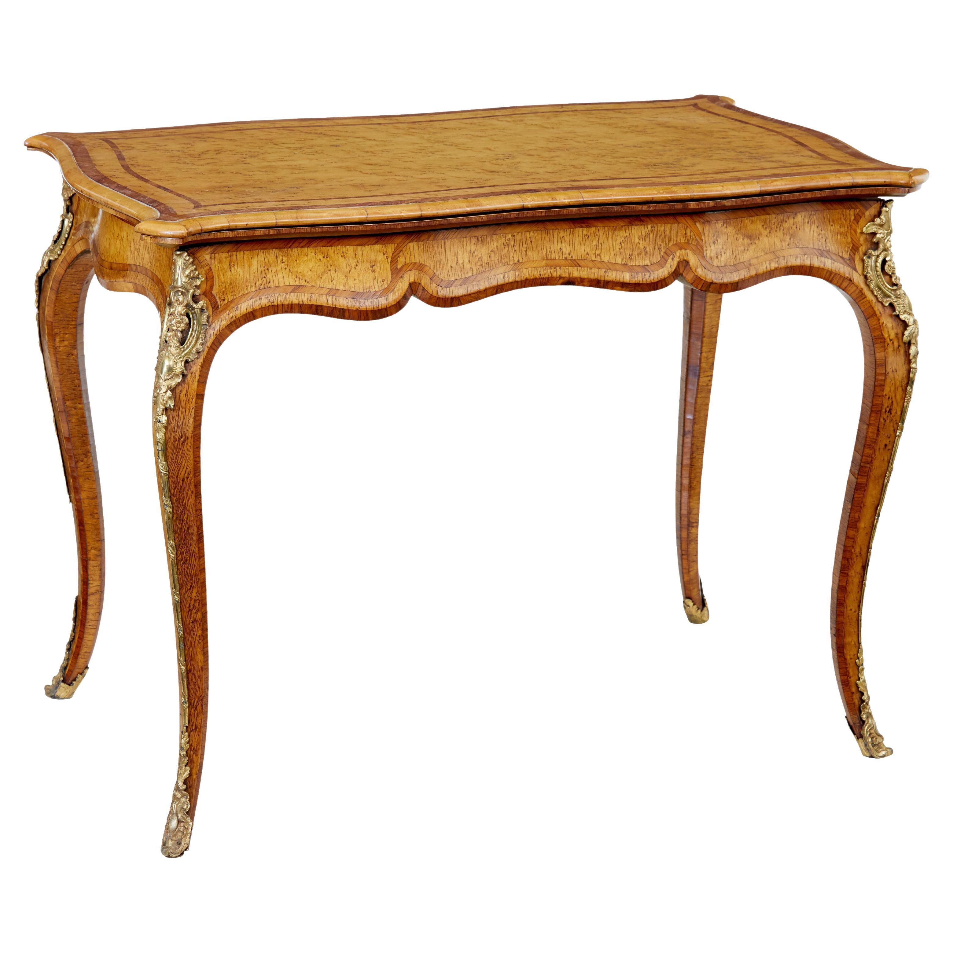 19th Century Edwards and Roberts Bird’S-Eye Maple Card Table