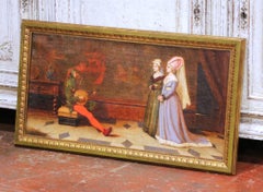 19th Century Edwin Hughes Signed Oil Painting “The Court Jester”, Dated 1875