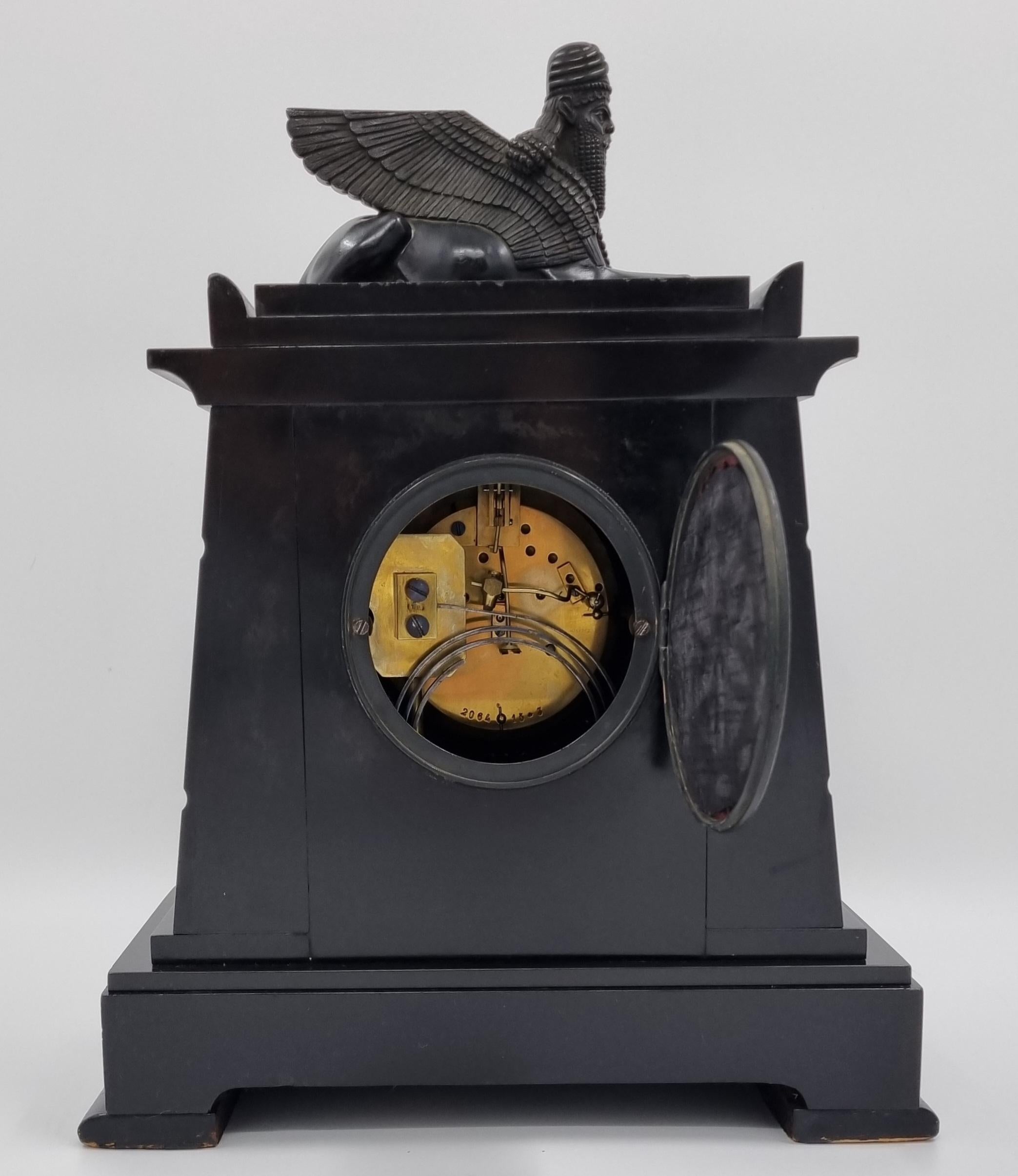 19th Century Egyptian Revival Clock by Hamilton and Inches  For Sale 3