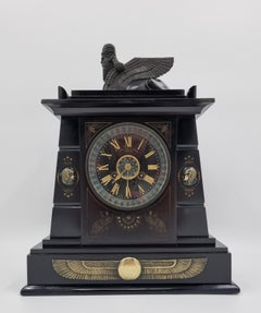 19th Century Egyptian Revival Clock by Hamilton and Inches
