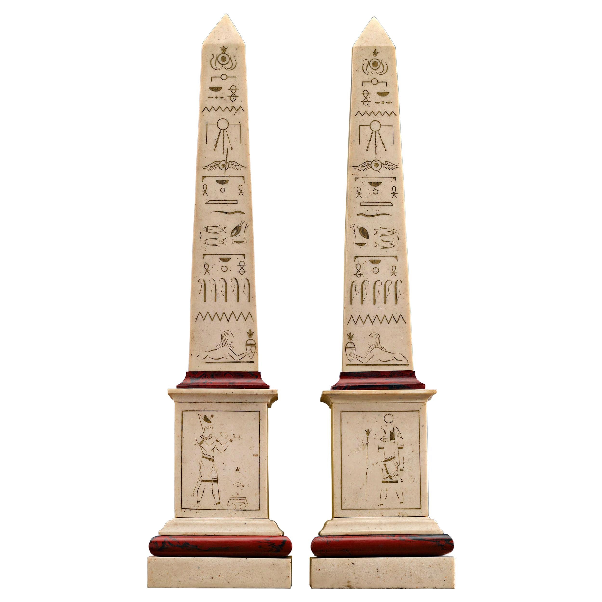 19th Century Egyptian Revival Obelisk Models