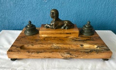 Porte-encens en marbre de Sienne du 19e siècle, de style Revive égyptien