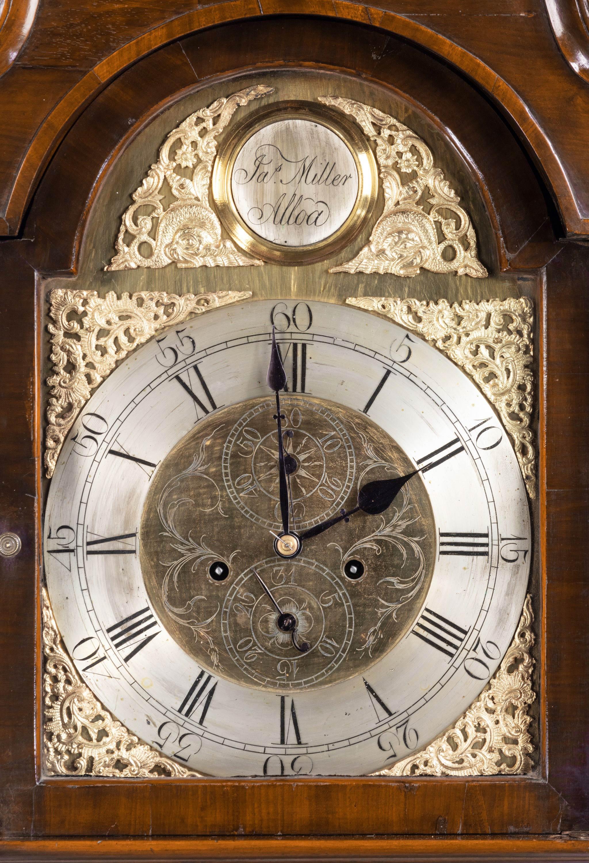 Scottish 19th Century Eight Day Longcase Clock by Jas Miller, Alloa