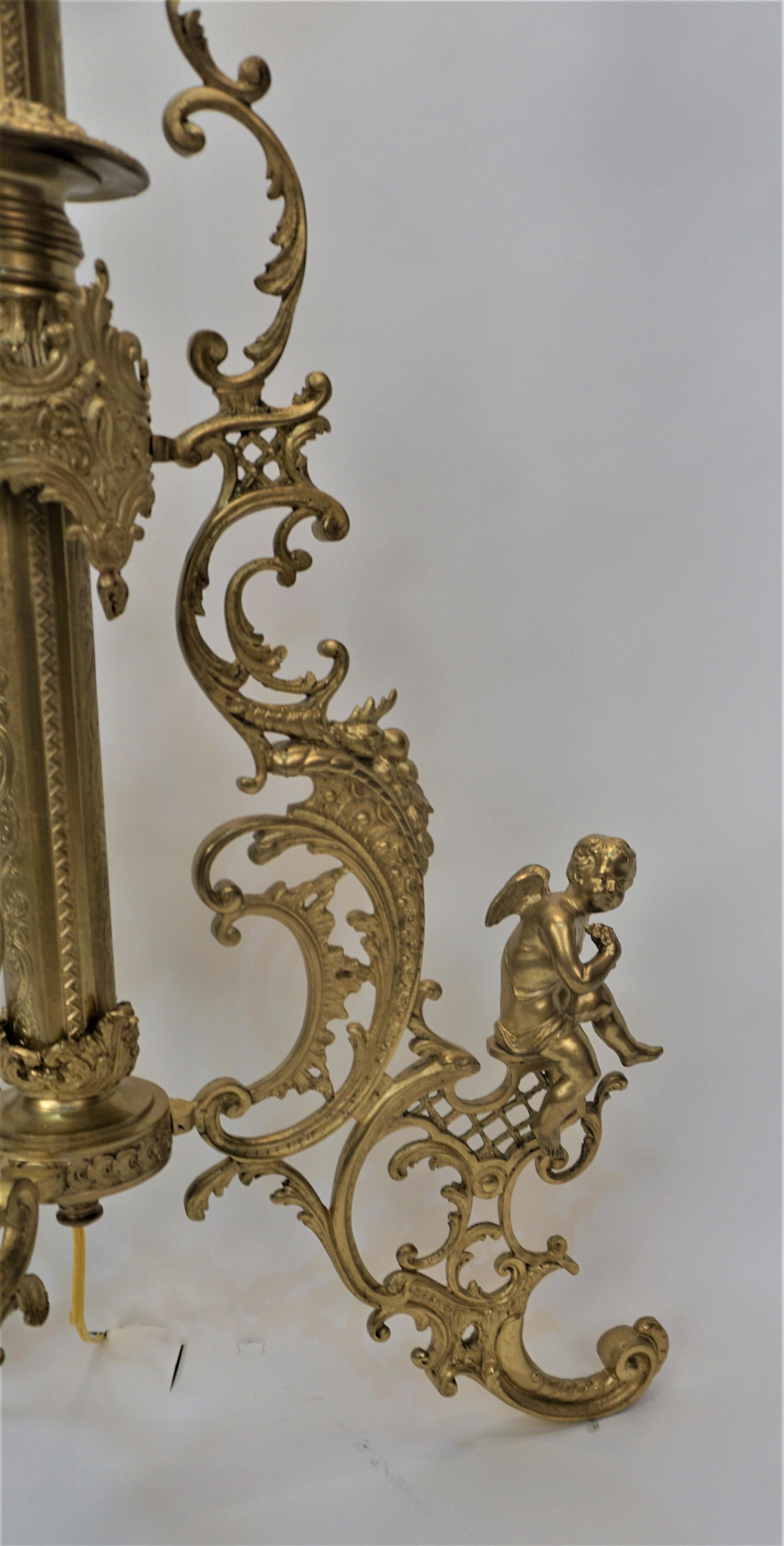 lampadaire bronze ancien