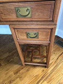 19th Century Elegant Hardwood Asian Campaign Style Writing Desk