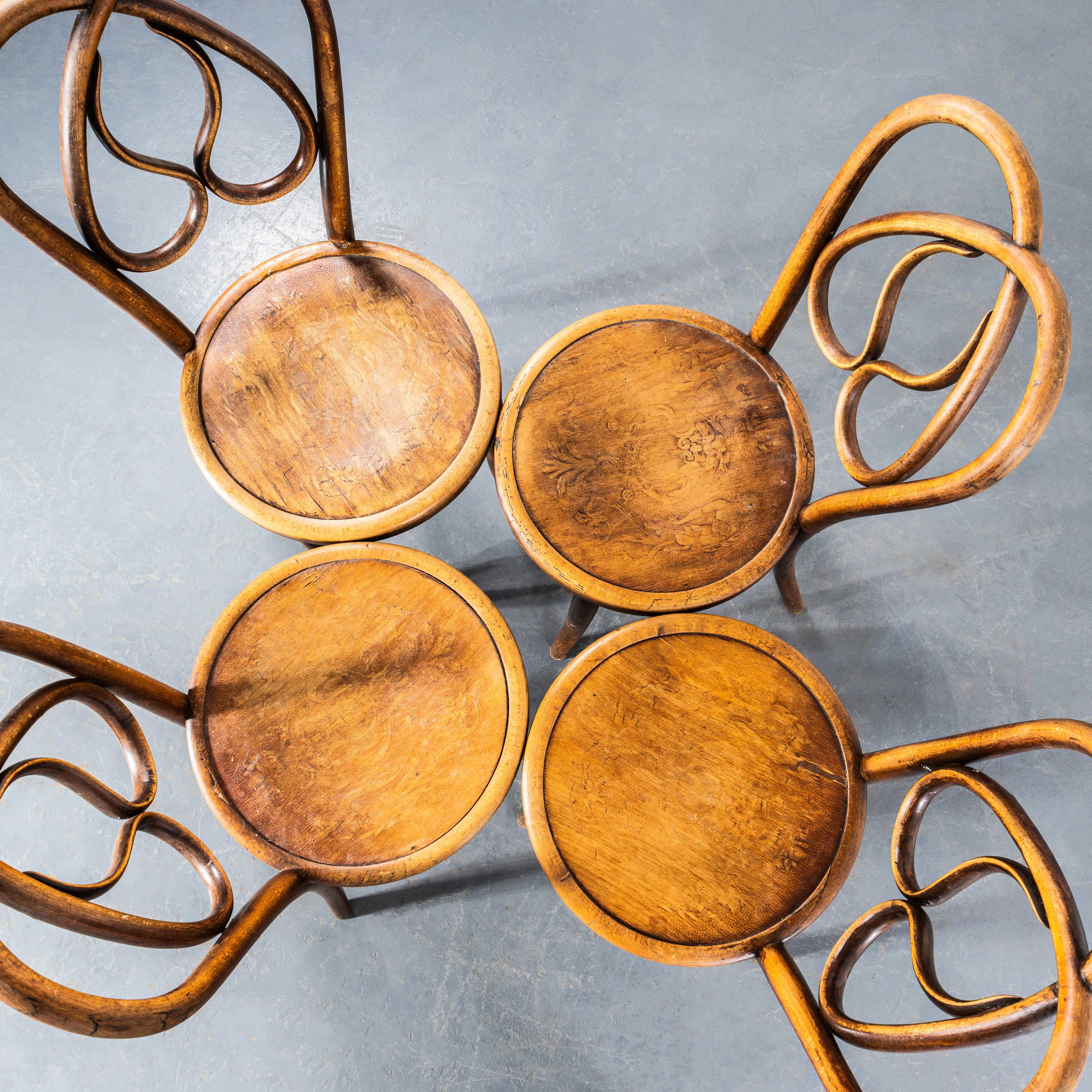 Chaises de salle à manger à Thonet en forme de bretzel du 19e siècle - Ensemble de quatre chaises en vente 3