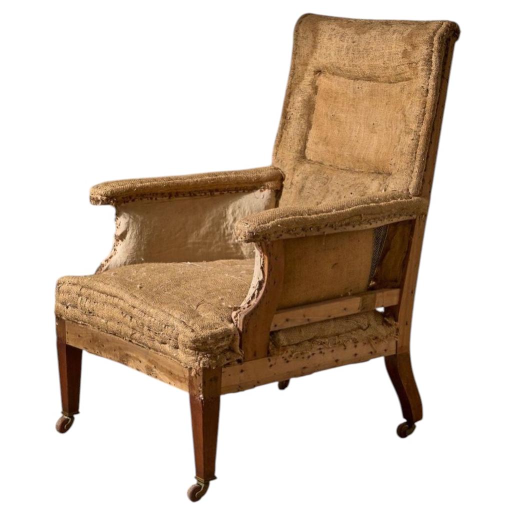 Sillón del siglo XIX, elegante y de formas armoniosas en venta