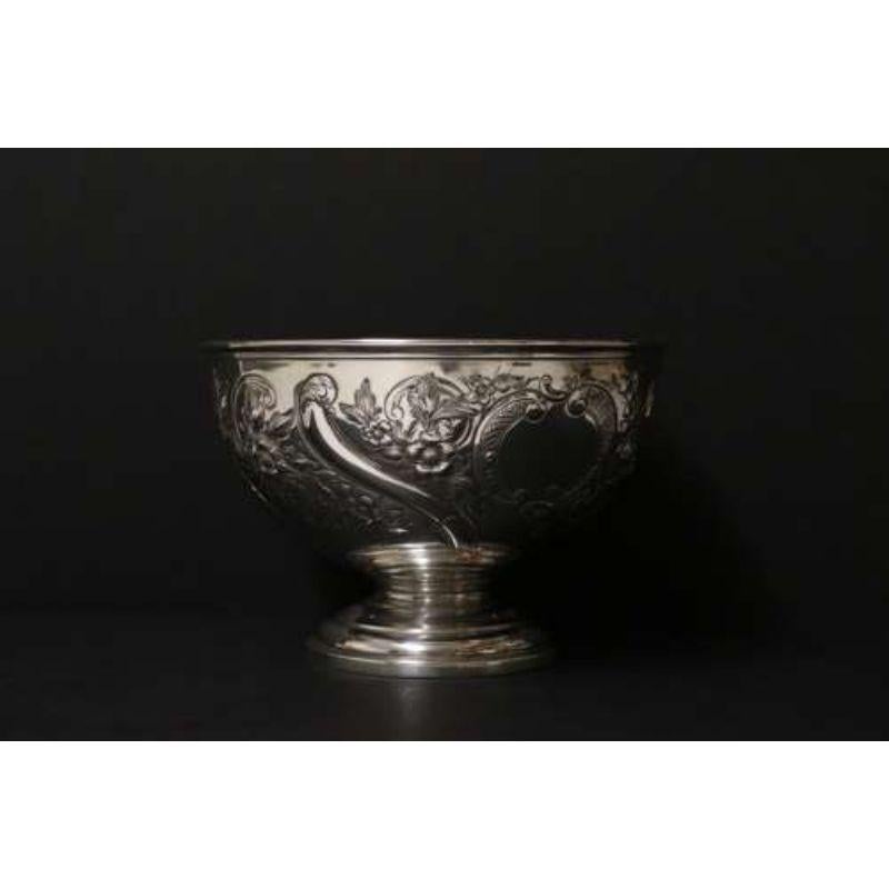 19th Century Elegant Silver Bowl Made by Edward Barnard and Sons London 1897-8 For Sale 3