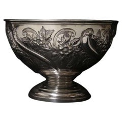 Antique 19th Century Elegant Silver Bowl Made by Edward Barnard and Sons London 1897-8