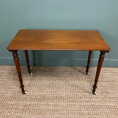 19th Century Elegant Victorian Mahogany Antique Side Stretcher Table