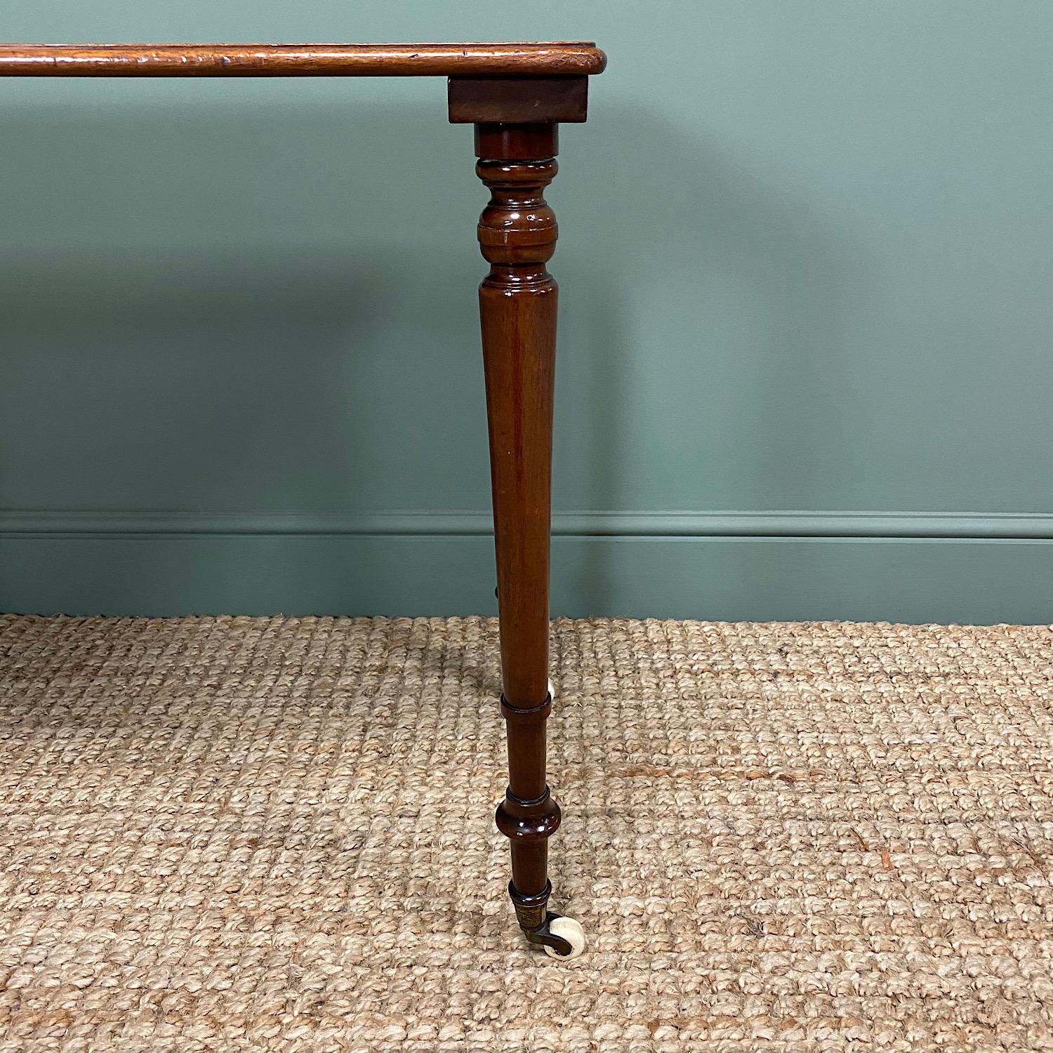 British 19th Century Elegant Victorian Mahogany Antique Side Stretcher Table For Sale