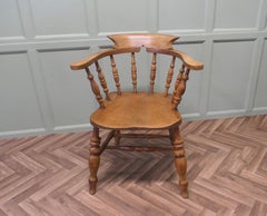 19th Century Elm and Beech Smokers Bow Office or Desk Chair