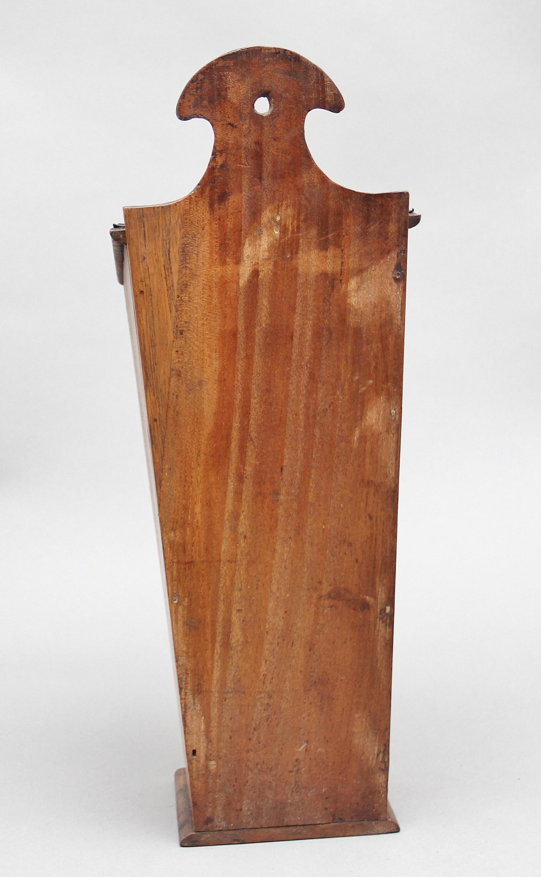 19th Century Elm and Fruitwood Candle Box In Good Condition For Sale In Martlesham, GB