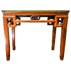 19th Century Elm Carved Wood Chinese Console