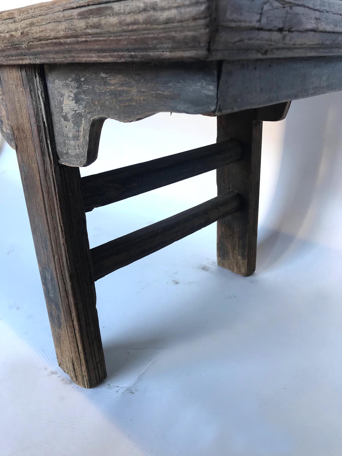 19th Century Elm Chinese Bench For Sale 6