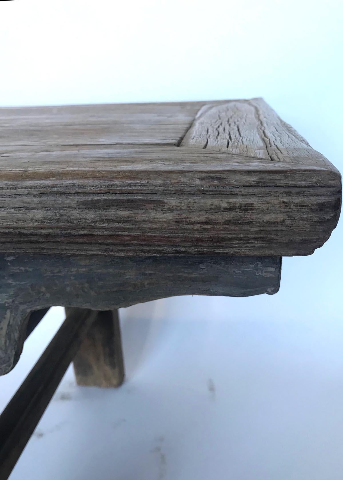 19th Century Elm Chinese Bench For Sale 7