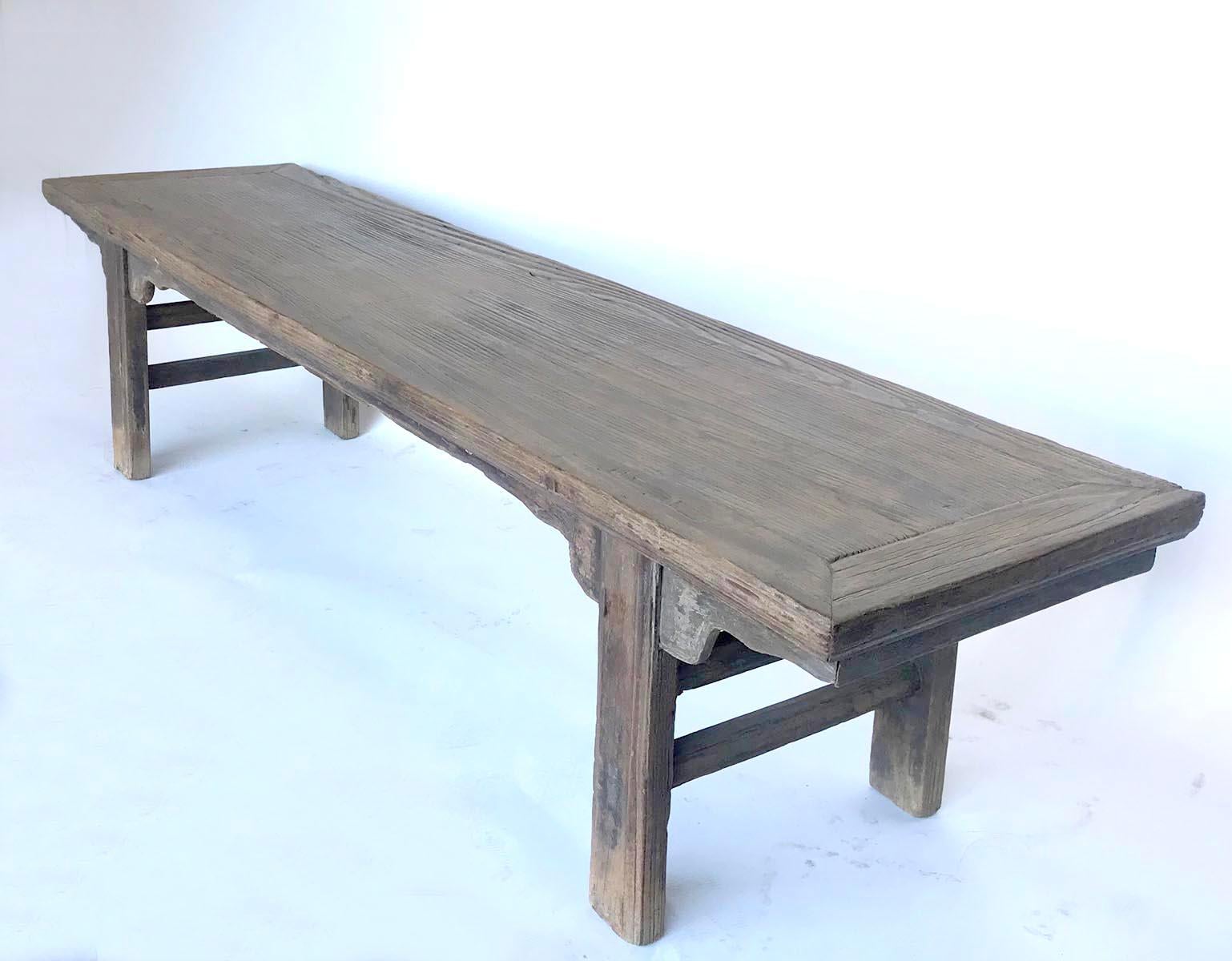 19th Century Elm Chinese Bench For Sale 14
