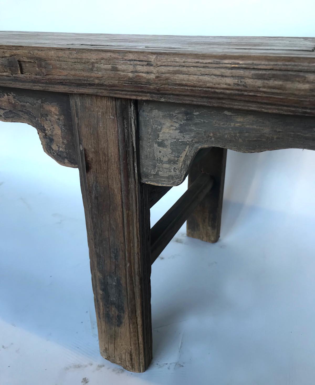 19th Century Elm Chinese Bench For Sale 4