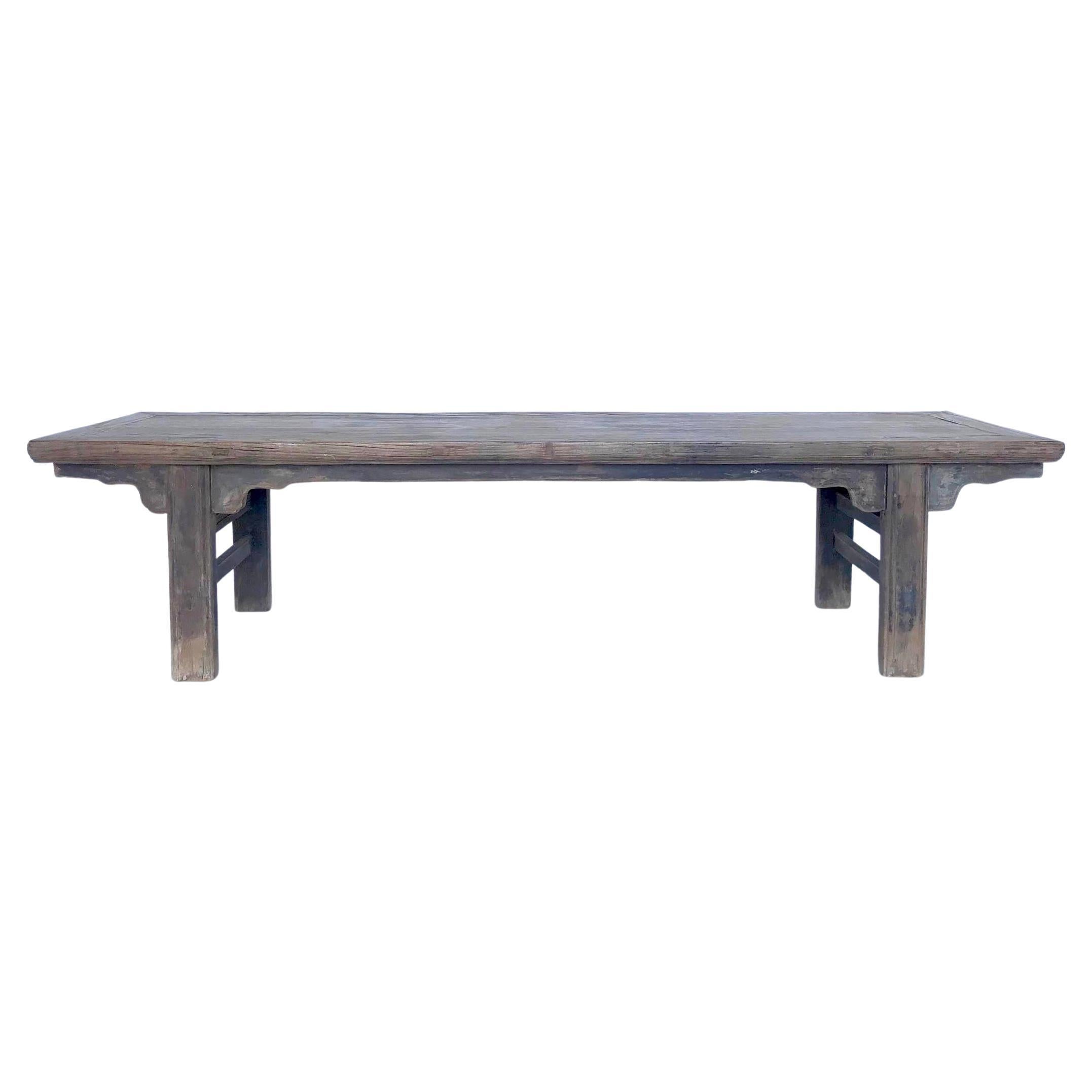 19th Century Elm Chinese Bench