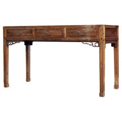 19th Century Elm Chinese Console Table Sideboard