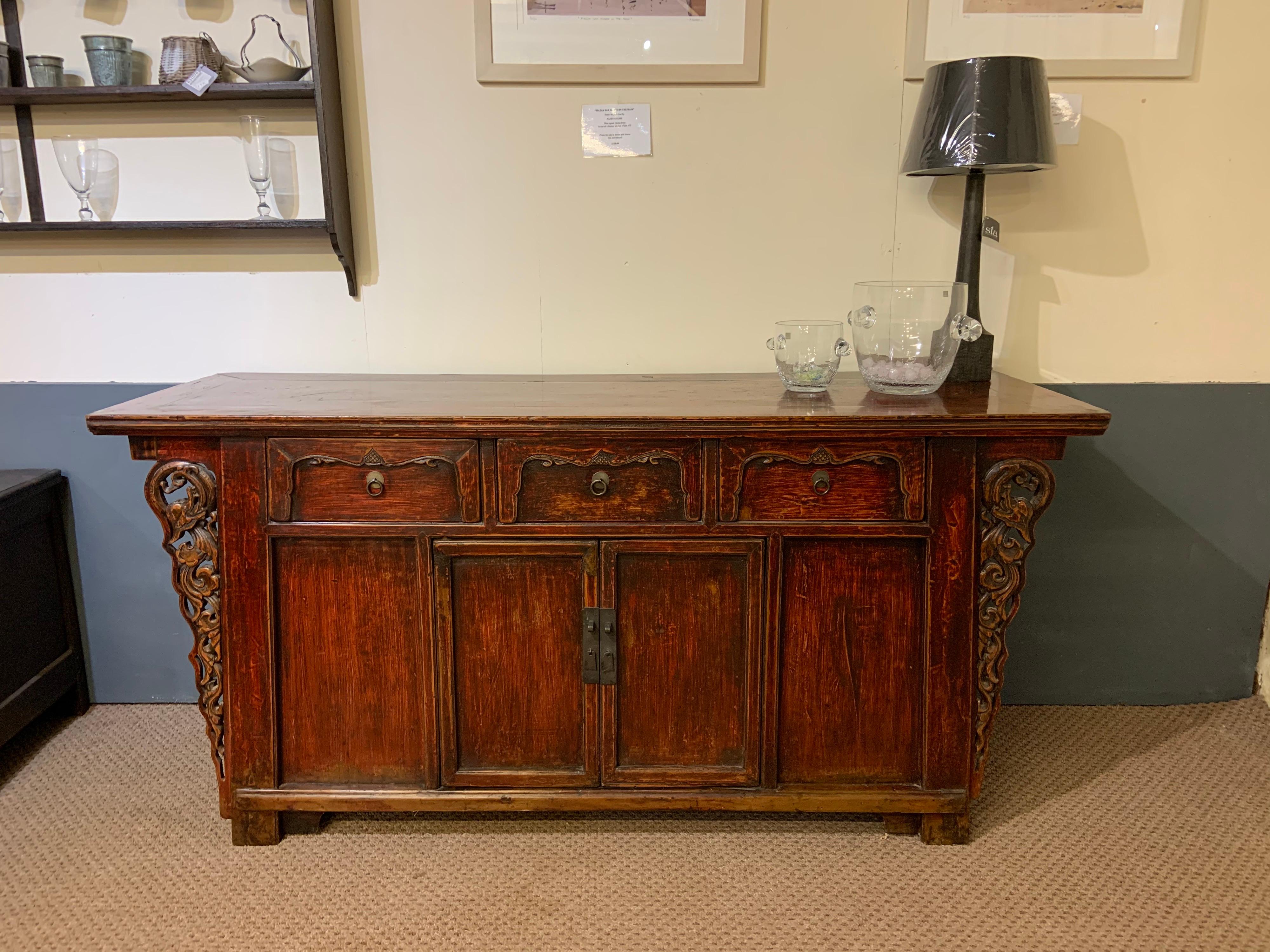 Credenza cinese in olmo del XIX secolo in vendita 3