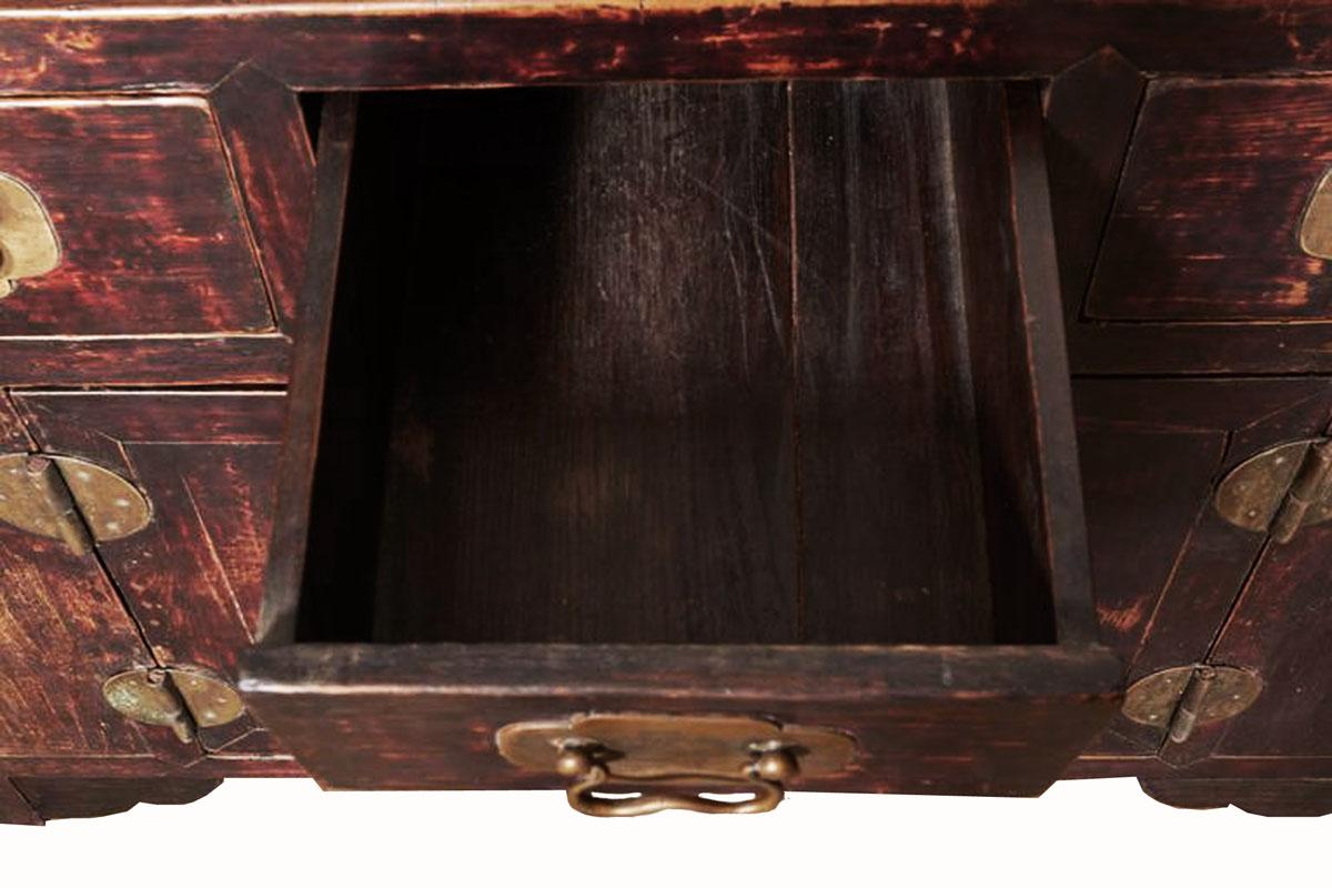 19th Century Elm Coffer Cabinet / Console, Tianjin China In Good Condition For Sale In New York, NY