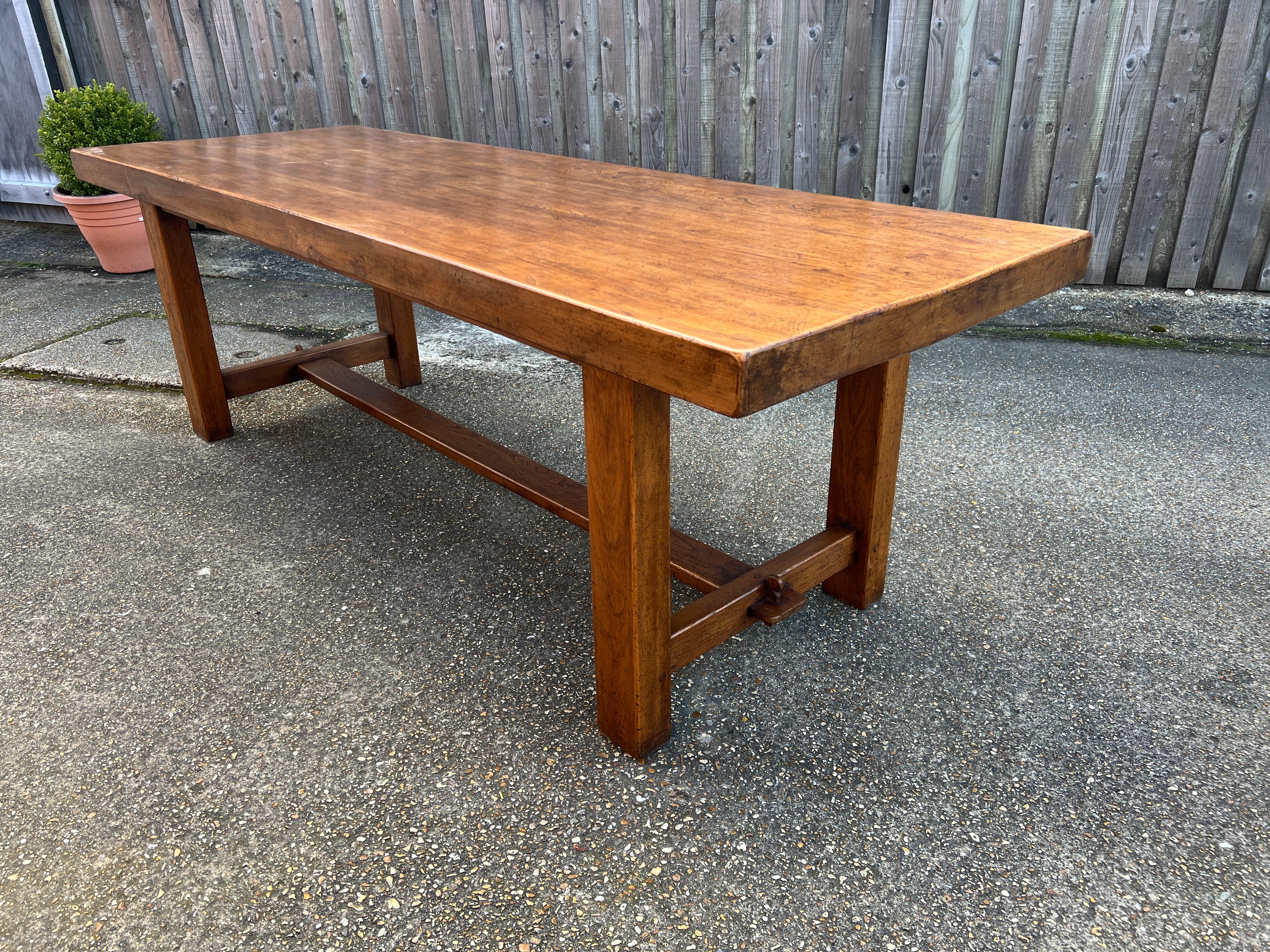 French 19th Century Elm Farmhouse Table
