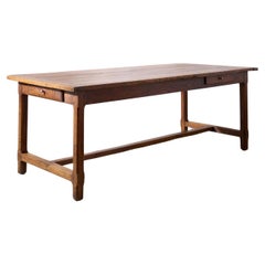 19th century Elm French farmhouse dining table