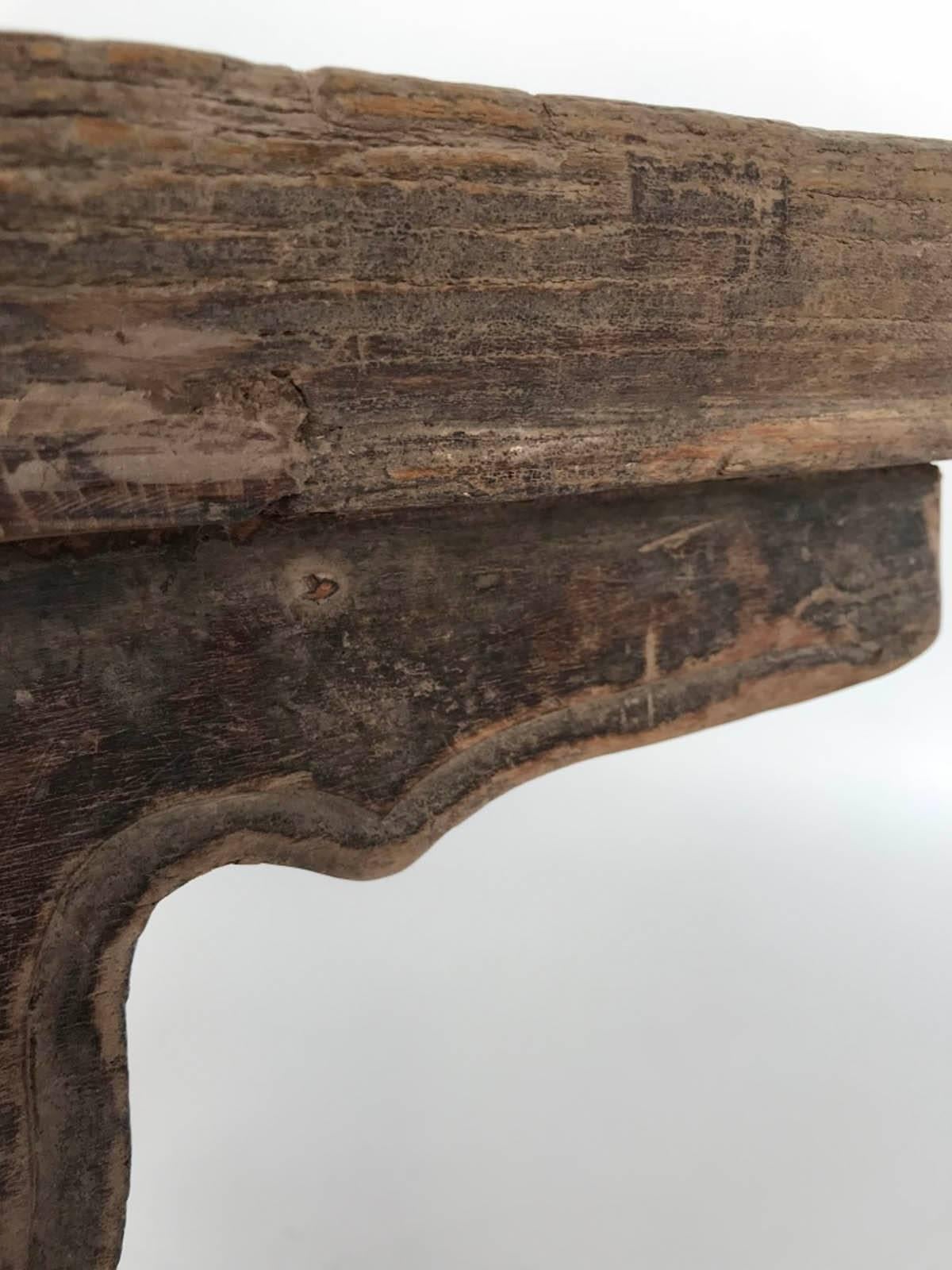 19th Century Elm Plank Bench 3