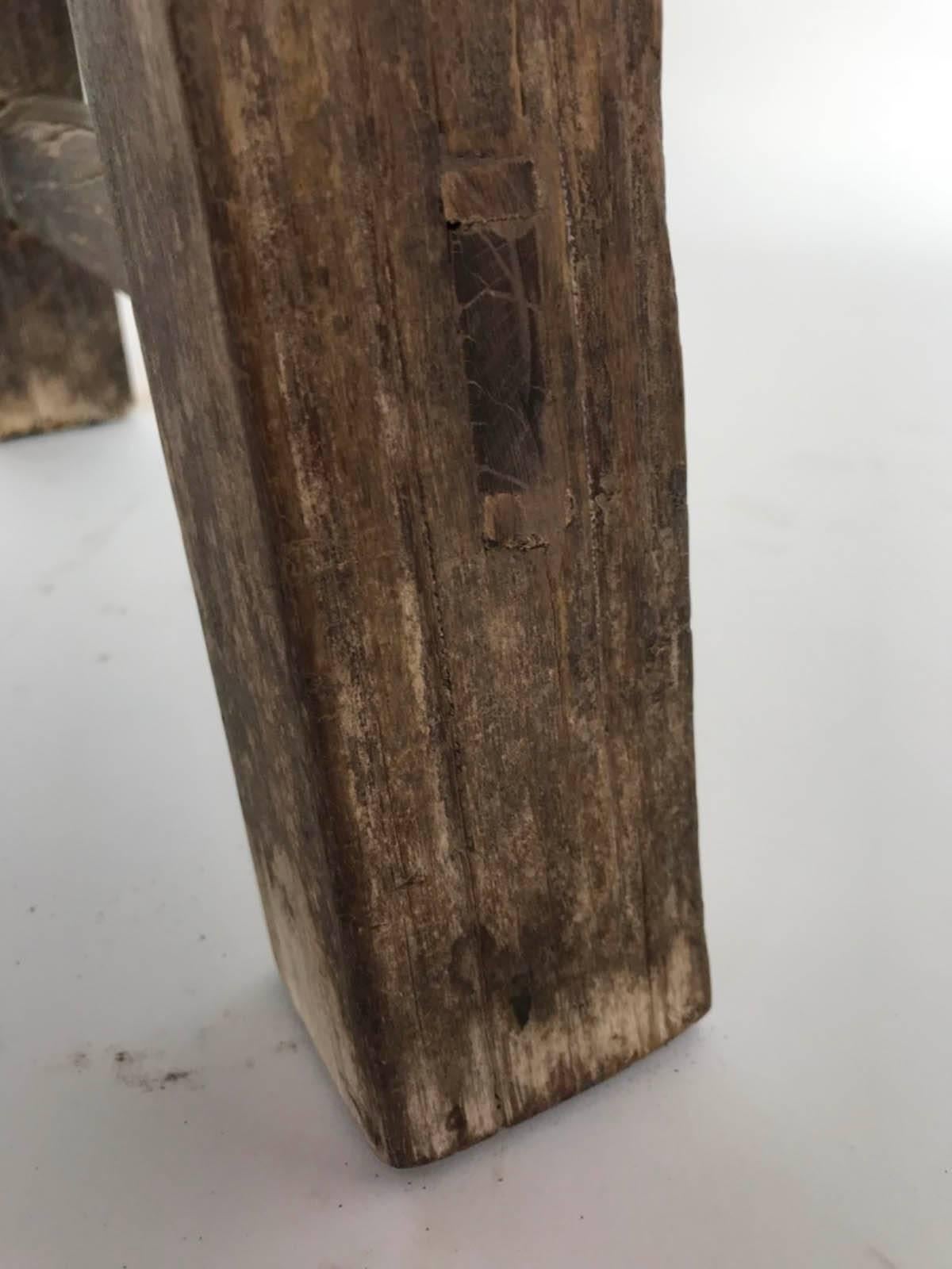 19th Century Elm Plank Bench 4