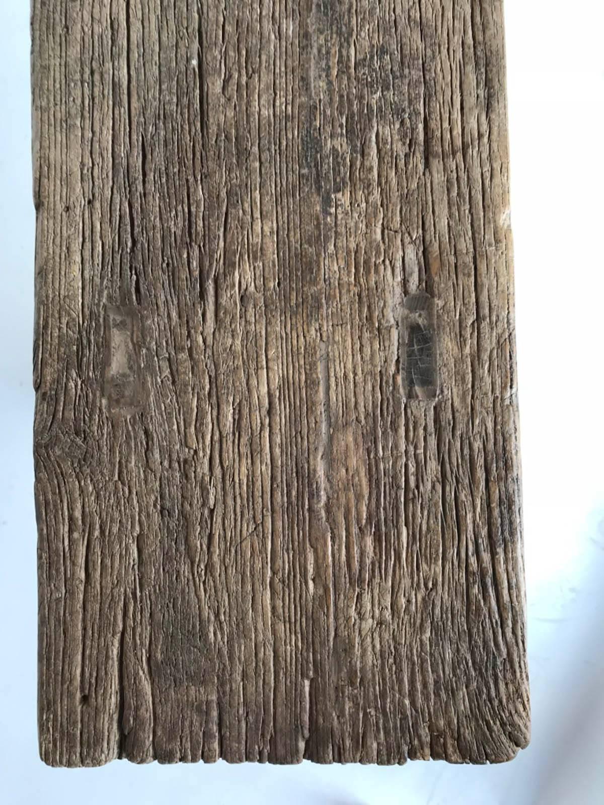19th Century Elm Plank Bench 5