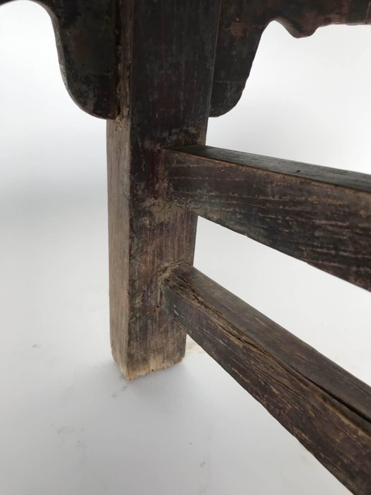 19th Century Elm Plank Bench 2