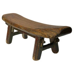 Cuscino in legno di olmo del XIX secolo proveniente dallo Shanxi