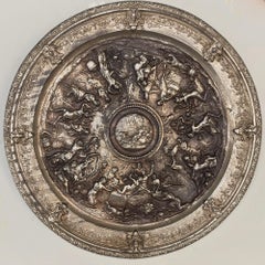 19th Century Silver Plated Cast Iron Charger