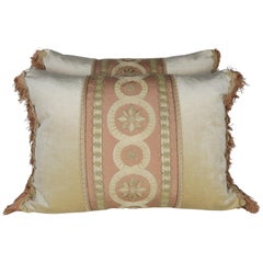 19th Century Embroidered Silk and Velvet Pillows by Melissa Levinson