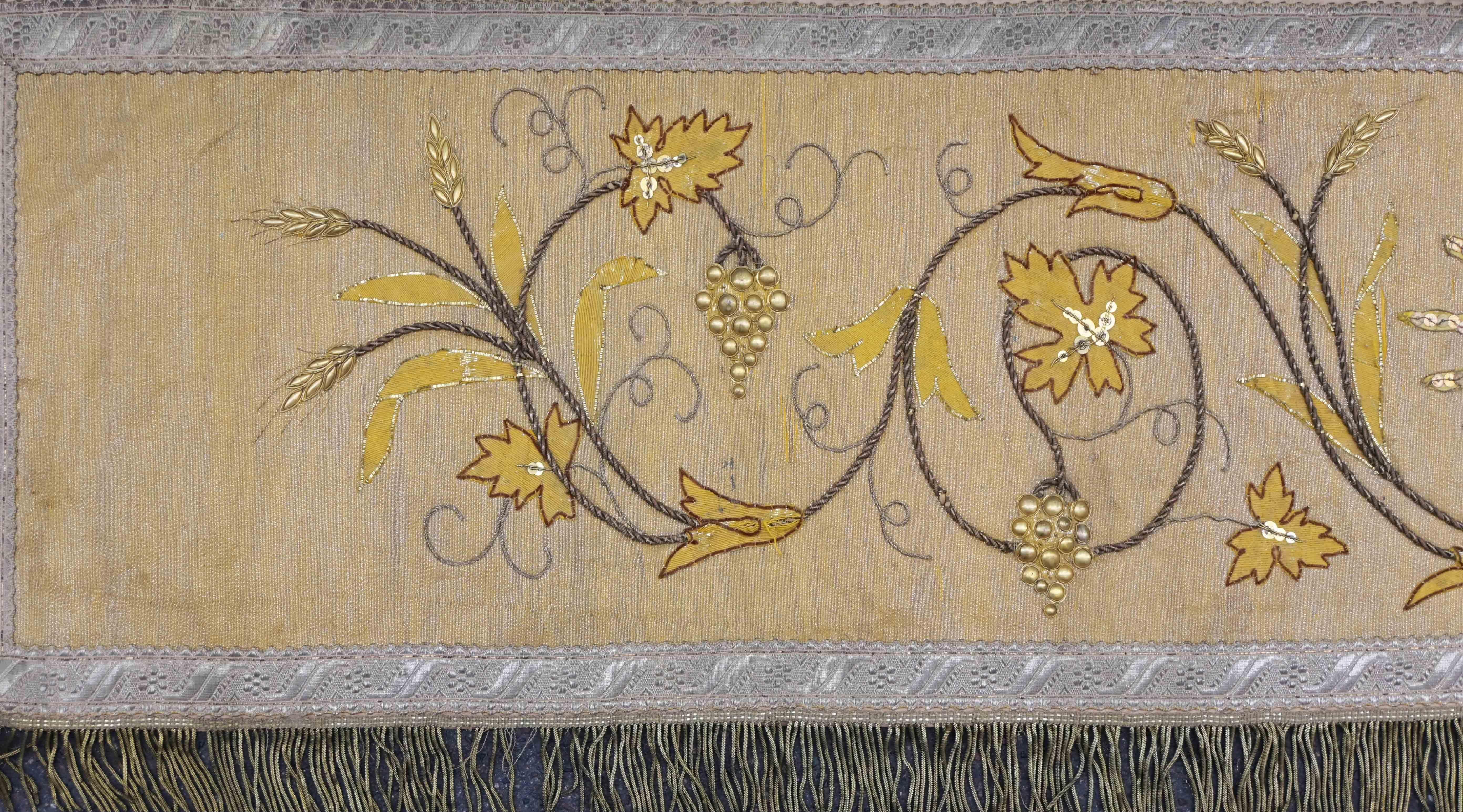 French 19th-Century Embroidery, Religious Element 