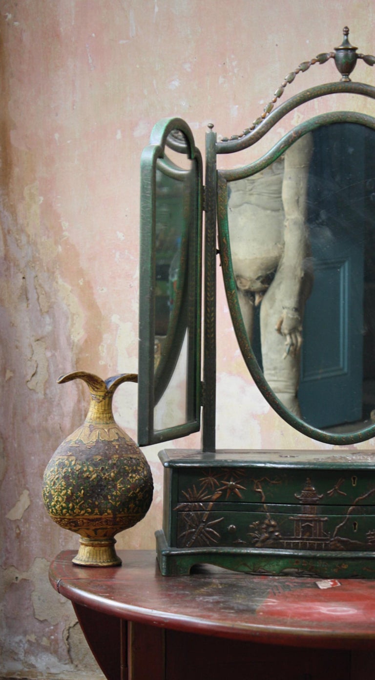 19th Century Emerald Green Chinoiserie Country House Dressing Table Mirror at 1stDibs 19th Century Emerald Green Chinoiserie Country House Dressing Table Mirror at 1stDibs