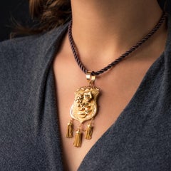 19th Century Emerald Yellow Gold Shield Floral Decorations Locket Pendant